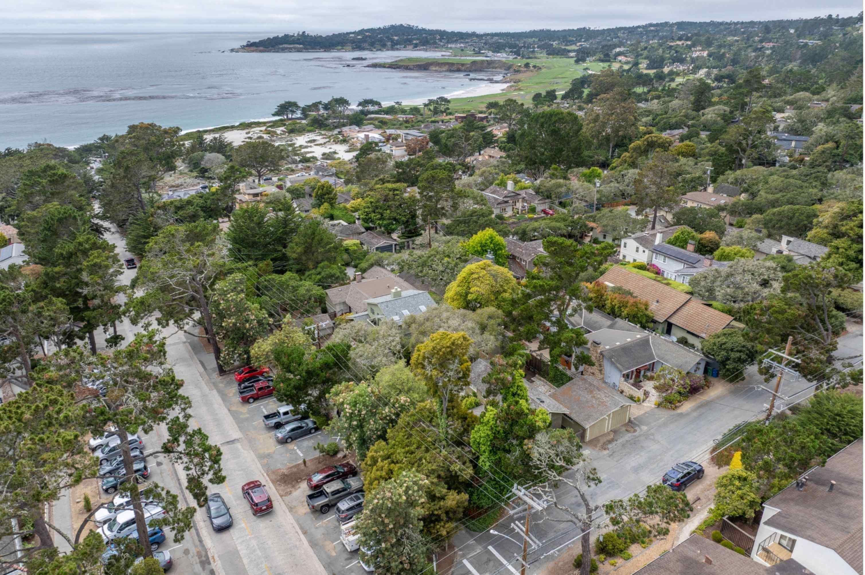 Buyers touring a Carmel-by-the-Sea home during a competitive open house on the Monterey Peninsula