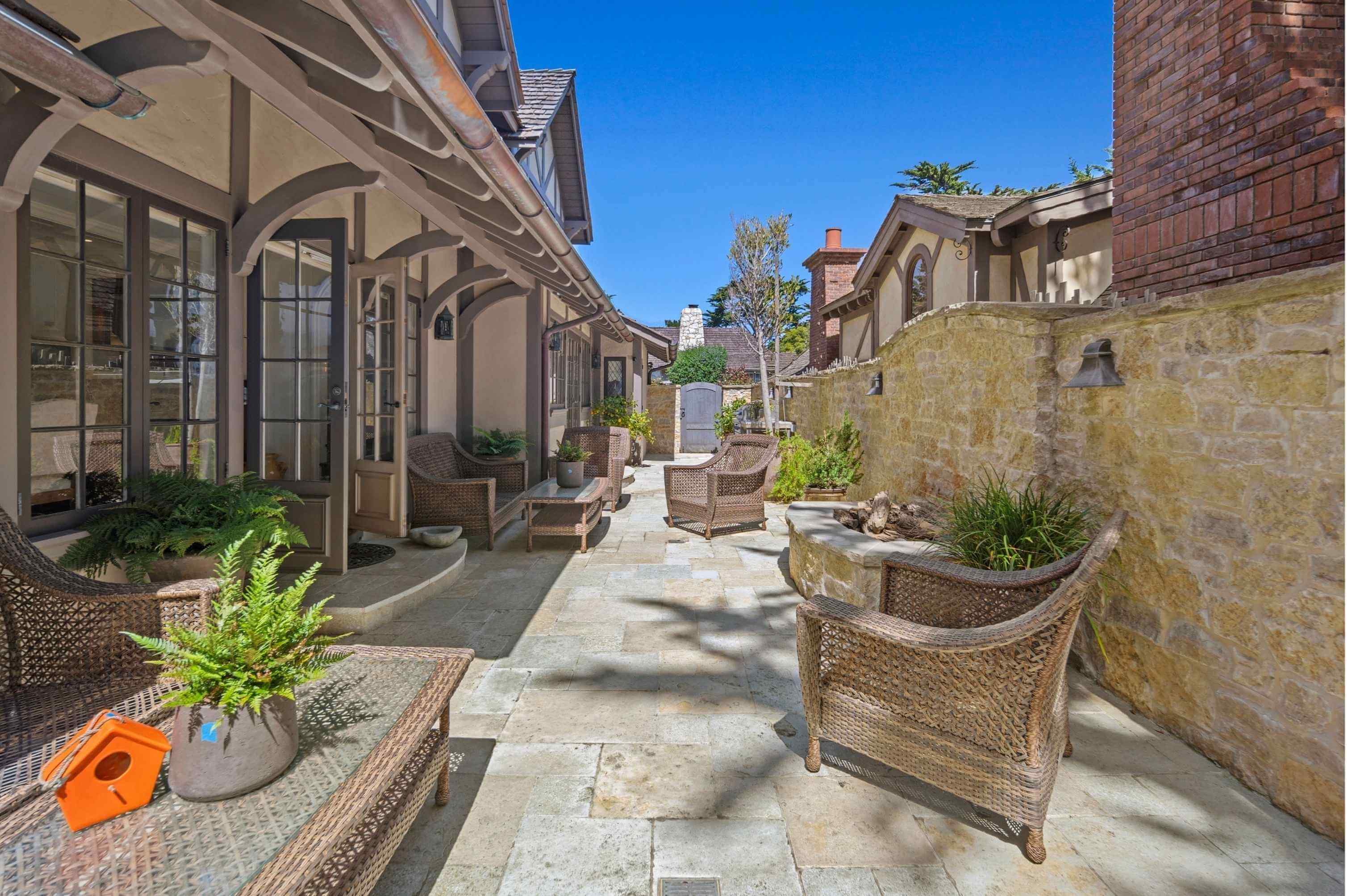Downtown Carmel-by-the-Sea decorated with holiday lights along Ocean Avenue
