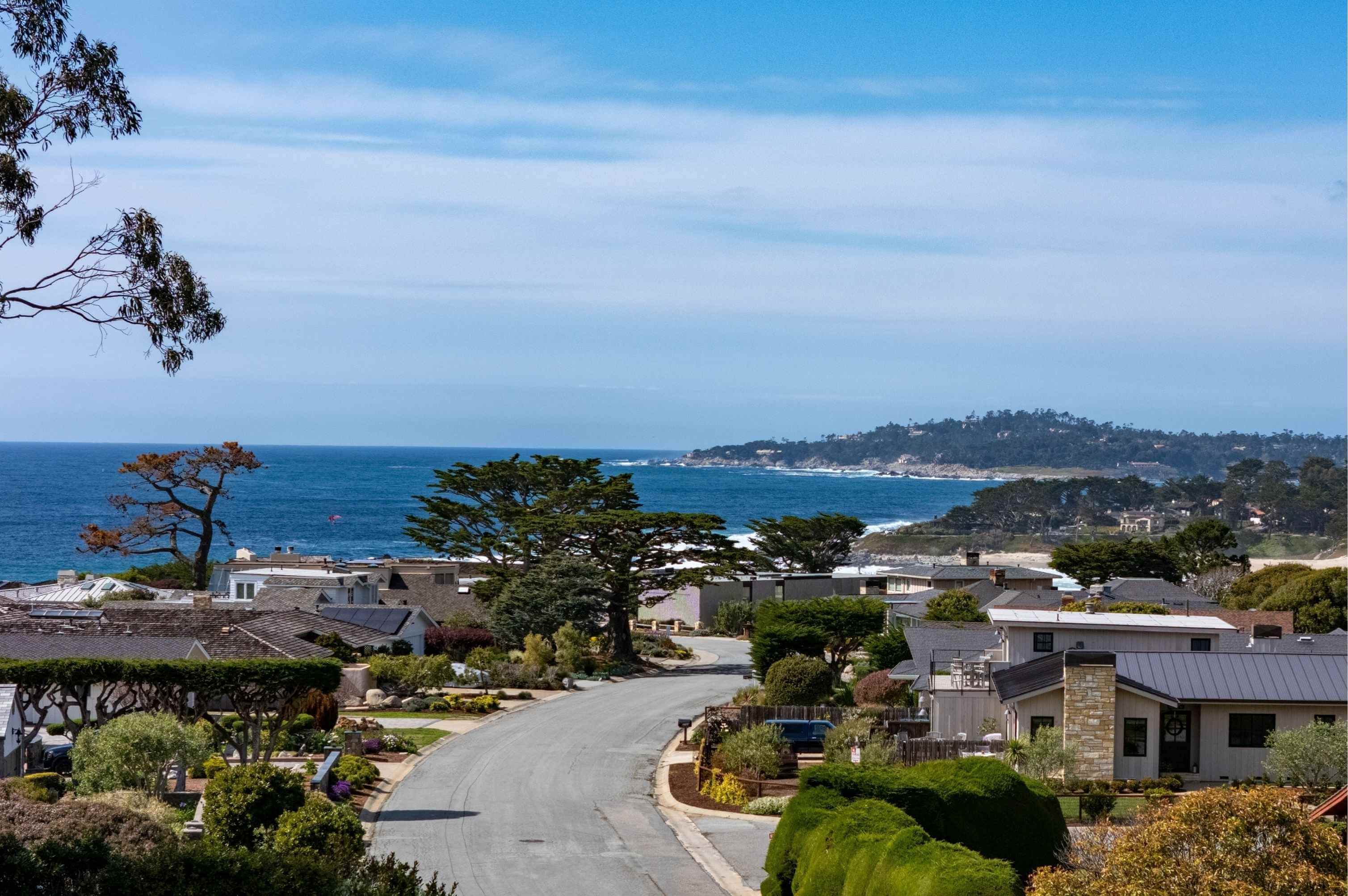 Luxury oceanfront estate in Pebble Beach near the Ghost Tree overlooking the Pacific Ocean